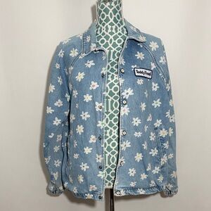 Teddy Fresh Daisy Denim Jacket Limited Edition Size Small Oversized Boxy
